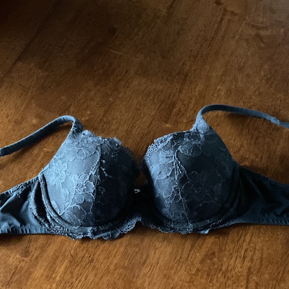 Victoria's Secret Lace Bra in Dark Gray